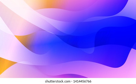 Vibrant And Smooth Gradient Soft Colors Wave Geometric Shape. Vector Illustration