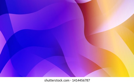 Vibrant And Smooth Gradient Soft Colors Wave Geometric Shape. Vector Illustration