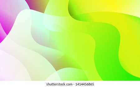 Vibrant And Smooth Gradient Soft Colors Wave Geometric Shape. Vector Illustration