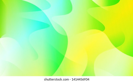 Vibrant And Smooth Gradient Soft Colors Wave Geometric Shape. Vector Illustration