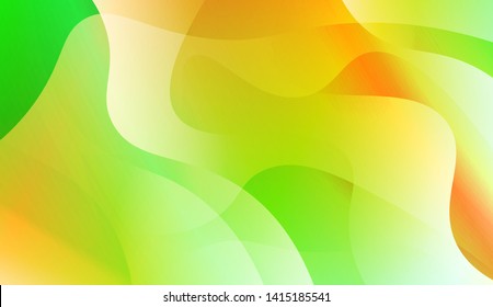 Vibrant And Smooth Gradient Soft Colors Wave Geometric Shape. Vector Illustration