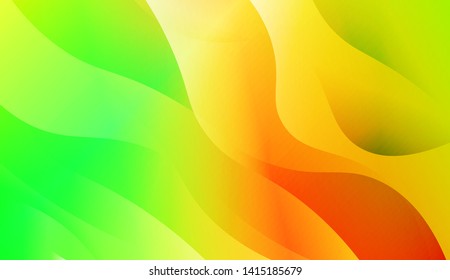 Vibrant And Smooth Gradient Soft Colors Wave Geometric Shape. Vector Illustration