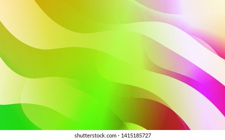 Vibrant And Smooth Gradient Soft Colors Wave Geometric Shape. Vector Illustration