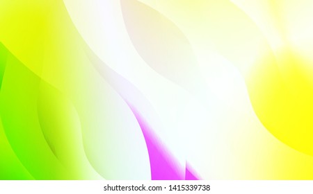 Vibrant And Smooth Gradient Soft Colors Wave Geometric Shape. Vector Illustration