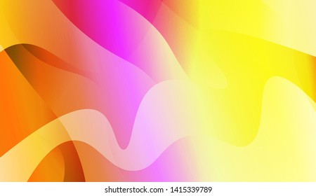Vibrant And Smooth Gradient Soft Colors Wave Geometric Shape. Vector Illustration