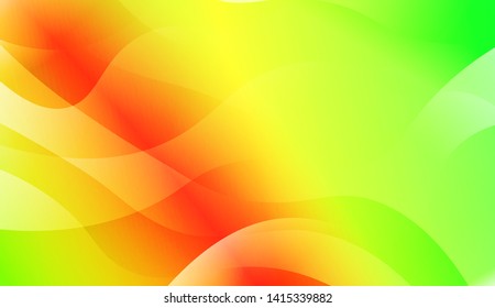 Vibrant And Smooth Gradient Soft Colors Wave Geometric Shape. Vector Illustration