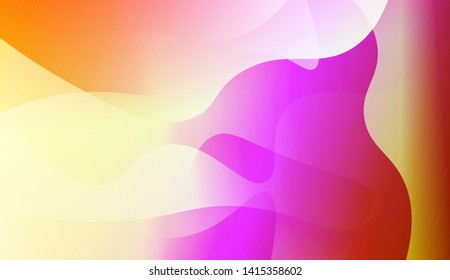 Vibrant And Smooth Gradient Soft Colors Wave Geometric Shape. Vector Illustration