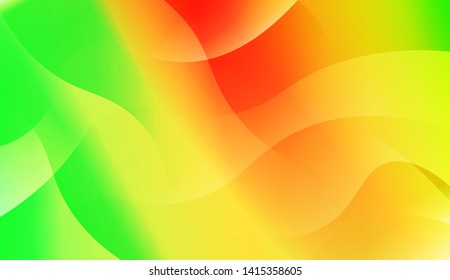Vibrant And Smooth Gradient Soft Colors Wave Geometric Shape. Vector Illustration