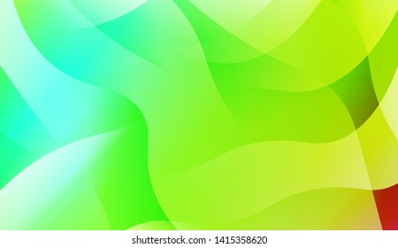 Vibrant And Smooth Gradient Soft Colors Wave Geometric Shape. Vector Illustration