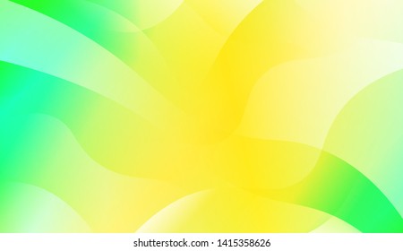 Vibrant And Smooth Gradient Soft Colors Wave Geometric Shape. Vector Illustration