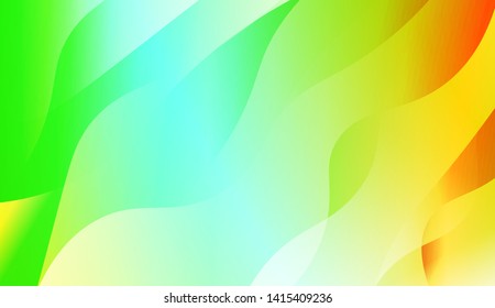 Vibrant And Smooth Gradient Soft Colors Wave Geometric Shape. Vector Illustration