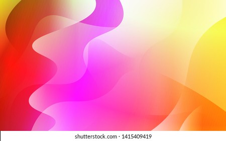 Vibrant And Smooth Gradient Soft Colors Wave Geometric Shape. Vector Illustration
