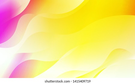 Vibrant And Smooth Gradient Soft Colors Wave Geometric Shape. Vector Illustration