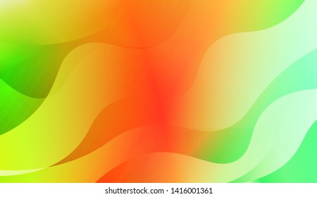 Vibrant And Smooth Gradient Soft Colors Wave Geometric Shape. Vector Illustration