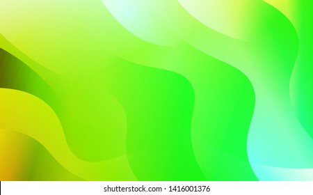 Vibrant And Smooth Gradient Soft Colors Wave Geometric Shape. Vector Illustration