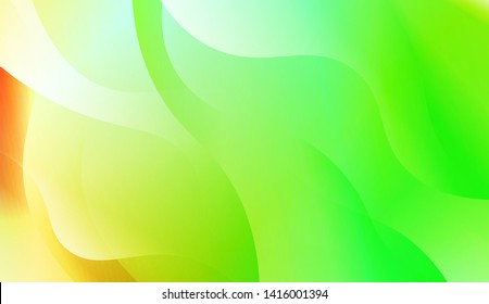 Vibrant And Smooth Gradient Soft Colors Wave Geometric Shape. Vector Illustration