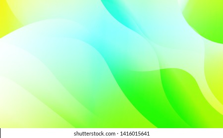 Vibrant And Smooth Gradient Soft Colors Wave Geometric Shape. Vector Illustration