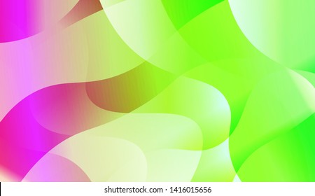 Vibrant And Smooth Gradient Soft Colors Wave Geometric Shape. Vector Illustration