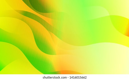 Vibrant And Smooth Gradient Soft Colors Wave Geometric Shape. Vector Illustration