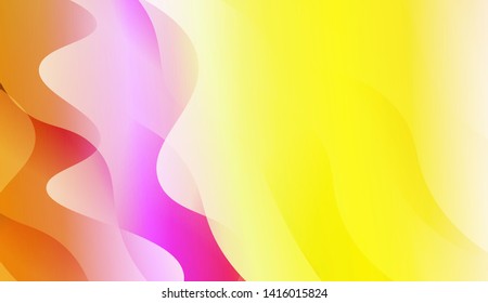 Vibrant And Smooth Gradient Soft Colors Wave Geometric Shape. Vector Illustration