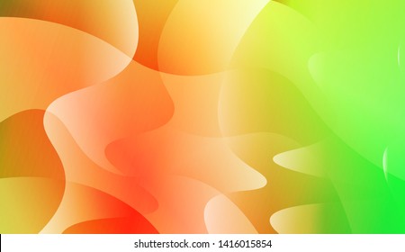 Vibrant And Smooth Gradient Soft Colors Wave Geometric Shape. Vector Illustration