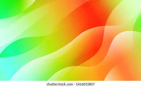 Vibrant And Smooth Gradient Soft Colors Wave Geometric Shape. Vector Illustration