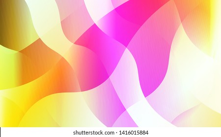 Vibrant And Smooth Gradient Soft Colors Wave Geometric Shape. Vector Illustration
