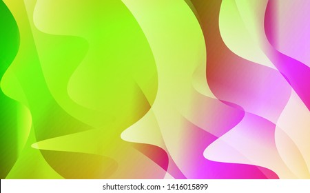 Vibrant And Smooth Gradient Soft Colors Wave Geometric Shape. Vector Illustration