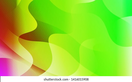 Vibrant And Smooth Gradient Soft Colors Wave Geometric Shape. Vector Illustration