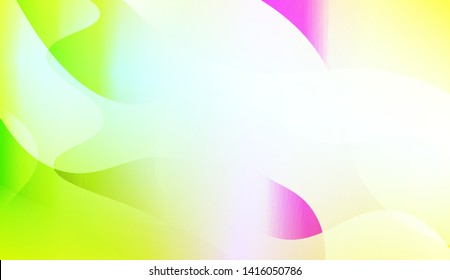 Vibrant And Smooth Gradient Soft Colors Wave Geometric Shape. Vector Illustration