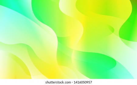 Vibrant And Smooth Gradient Soft Colors Wave Geometric Shape. Vector Illustration