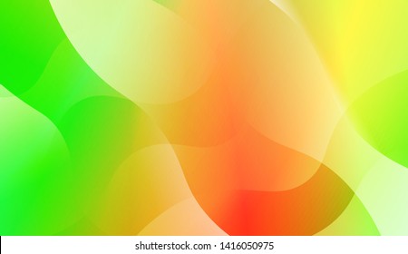 Vibrant And Smooth Gradient Soft Colors Wave Geometric Shape. Vector Illustration