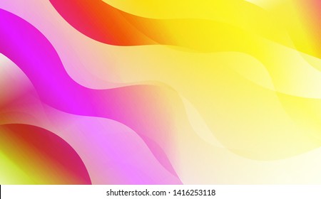 Vibrant And Smooth Gradient Soft Colors Wave Geometric Shape. Vector Illustration