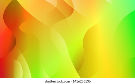 Vibrant And Smooth Gradient Soft Colors Wave Geometric Shape. Vector Illustration