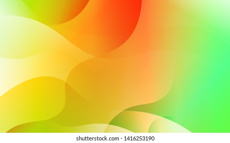 Vibrant And Smooth Gradient Soft Colors Wave Geometric Shape. Vector Illustration