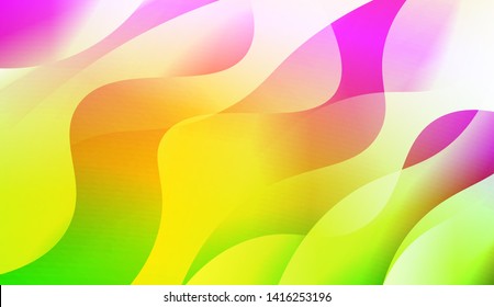 Vibrant And Smooth Gradient Soft Colors Wave Geometric Shape. Vector Illustration