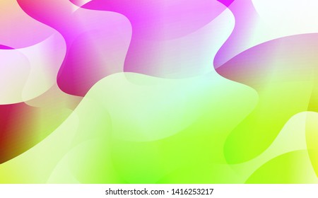 Vibrant And Smooth Gradient Soft Colors Wave Geometric Shape. Vector Illustration