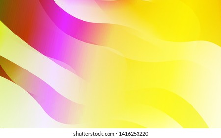 Vibrant And Smooth Gradient Soft Colors Wave Geometric Shape. Vector Illustration