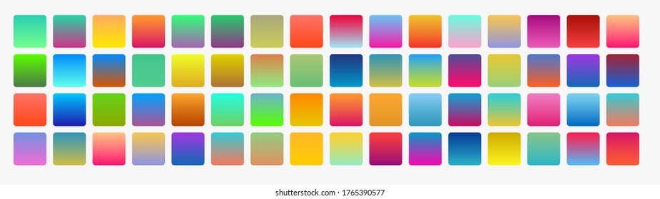 Vibrant and smooth gradient soft colors for devices, pc's and modern smartphone screen backgrounds set vector ux & ui design. vector illustration
