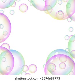 Vibrant soap bubbles new look overlay vector