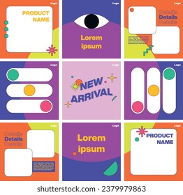 Vibrant Social Media Color Blast Templates - Colorful and Editable