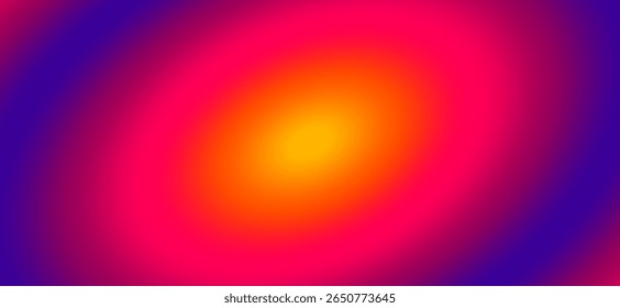 A vibrant and soft abstract background with a glowing gradient that transitions from a luminous yellow center through warm pinks to deep purple at the corners.