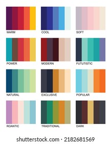 Vibrant And Soft Color Palette Set For Design Use