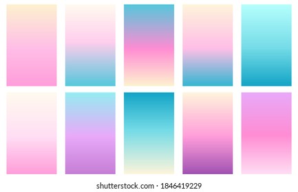 Fondo de color liso de gradiente violento y suave en tonos pastel 