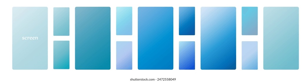 Vibrant and soft pastel gradient. smooth color background set for devices, pc and modern smartphone screen. soft pastel color backgrounds. vector ux and ui design backgrounds