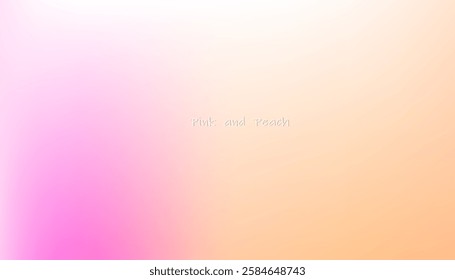 Vibrant soft pink and peach gradient background. Smooth color transition. Perfect for beauty product background. Vector illustration