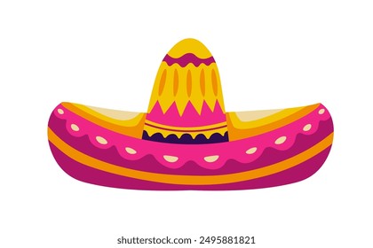 Vibrant Sombrero Isolated White Background