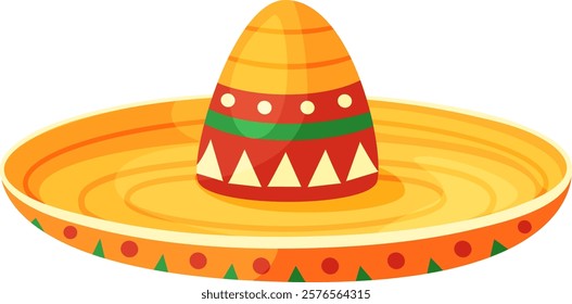 Vibrant sombrero showcasing traditional Mexican design and colors, celebrating the richness of Mexican heritage and culture during festive occasions like Cinco de Mayo and lively fiestas