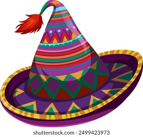 Vibrant sombrero with traditional Mexican patterns