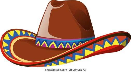 Vibrant sombrero with traditional Mexican patterns